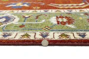 Orange Floral 9X12 Heriz Serapi Oriental Rug