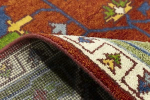 Orange Floral 9X12 Heriz Serapi Oriental Rug