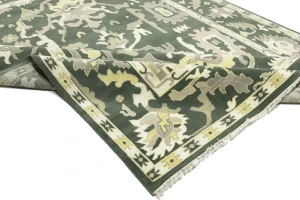 Muted Colors Floral 10X14 Oushak Chobi Oriental Rug