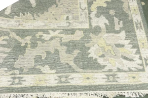 Muted Colors Floral 10X14 Oushak Chobi Oriental Rug