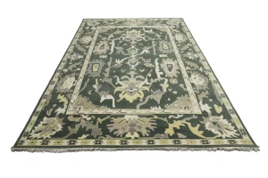 Muted Colors Floral 10X14 Oushak Chobi Oriental Rug