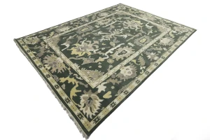 Muted Colors Floral 10X14 Oushak Chobi Oriental Rug
