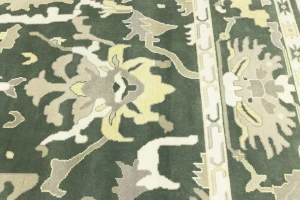 Muted Colors Floral 10X14 Oushak Chobi Oriental Rug