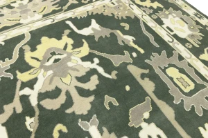 Muted Colors Floral 10X14 Oushak Chobi Oriental Rug