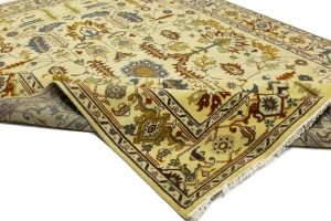 Muted Colors Floral 10X14 Oushak Chobi Oriental Rug