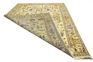 Muted Colors Floral 10X14 Oushak Chobi Oriental Rug