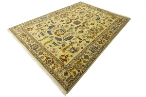 Muted Colors Floral 10X14 Oushak Chobi Oriental Rug