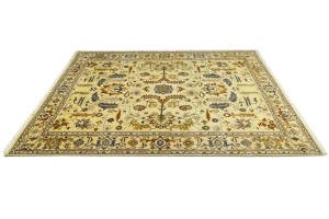Muted Colors Floral 10X14 Oushak Chobi Oriental Rug
