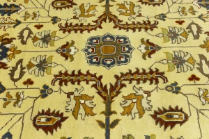 Muted Colors Floral 10X14 Oushak Chobi Oriental Rug