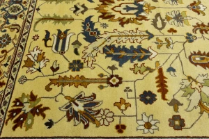 Muted Colors Floral 10X14 Oushak Chobi Oriental Rug