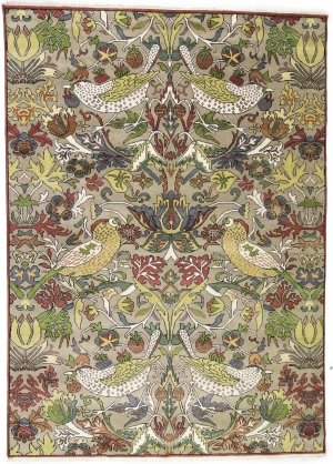 Beige Floral 10X14 Chobi Oriental Rug