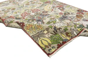 Beige Floral 10X14 Chobi Oriental Rug