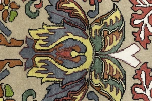 Beige Floral 10X14 Chobi Oriental Rug
