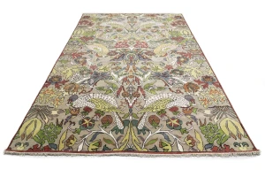 Beige Floral 10X14 Chobi Oriental Rug
