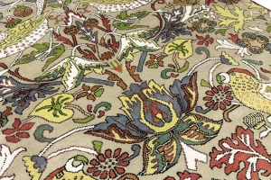 Beige Floral 10X14 Chobi Oriental Rug