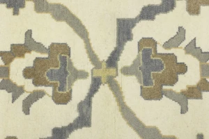 Cream Floral Traditional 10X14 Oushak Chobi Oriental Rug