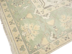 Muted Cream Floral Transitional 12X15 Oushak Chobi Oriental Rug