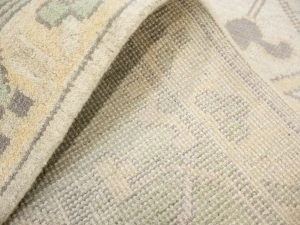 Muted Cream Floral Transitional 12X15 Oushak Chobi Oriental Rug
