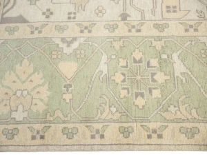 Muted Cream Floral Transitional 12X15 Oushak Chobi Oriental Rug