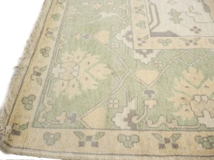 Muted Cream Floral Transitional 12X15 Oushak Chobi Oriental Rug