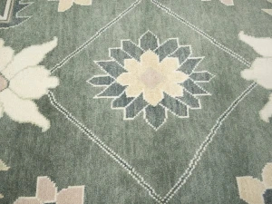 Muted Cream Floral Transitional 12X18 Oushak Chobi Oriental Rug