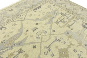 Cream Floral Traditional 8X10 Oushak Oriental Rug
