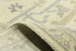 Cream Floral Traditional 8X10 Oushak Oriental Rug