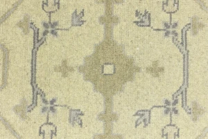 Cream Floral Traditional 8X10 Oushak Oriental Rug