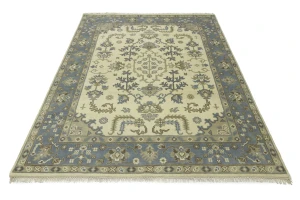 Muted Colors Floral Transitional 8X10 Oushak Oriental Rug