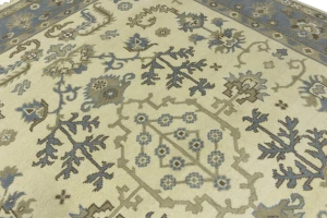 Muted Colors Floral Transitional 8X10 Oushak Oriental Rug