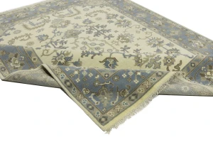 Muted Colors Floral Transitional 8X10 Oushak Oriental Rug