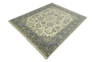 Muted Colors Floral Transitional 8X10 Oushak Oriental Rug