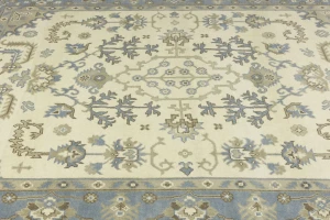Muted Colors Floral Transitional 8X10 Oushak Oriental Rug