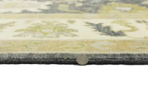 Gray Floral Traditional 7X10 Oushak Chobi Oriental Rug