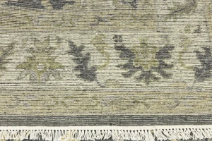 Gray Floral Traditional 7X10 Oushak Chobi Oriental Rug