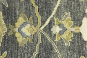 Gray Floral Traditional 7X10 Oushak Chobi Oriental Rug