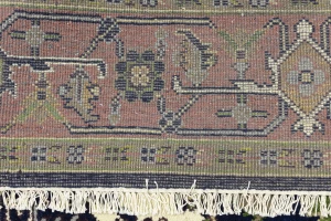 Purple-navy Floral 8X10 Heriz Serapi Oriental Rug
