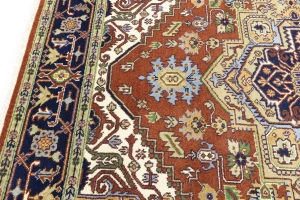 Orange Floral 8X10 Heriz Serapi Oriental Rug
