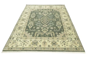 Muted Colors Floral Transitional 8X10 Oushak Chobi Oriental Rug