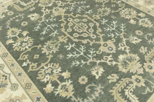 Muted Colors Floral Transitional 8X10 Oushak Chobi Oriental Rug