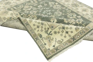 Muted Colors Floral Transitional 8X10 Oushak Chobi Oriental Rug