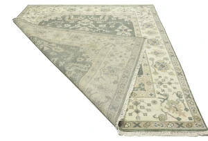Muted Colors Floral Transitional 8X10 Oushak Chobi Oriental Rug