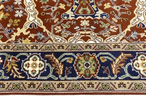 Rusty Red Floral 8X10 Oushak Chobi Oriental Rug