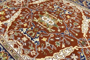Rusty Red Floral 8X10 Oushak Chobi Oriental Rug