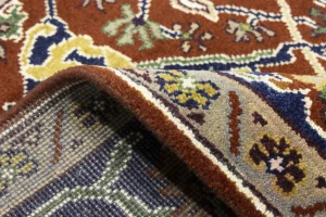 Rusty Red Floral 8X10 Oushak Chobi Oriental Rug