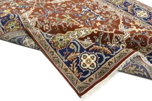 Rusty Red Floral 8X10 Oushak Chobi Oriental Rug