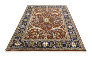 Rusty Red Floral 8X10 Oushak Chobi Oriental Rug