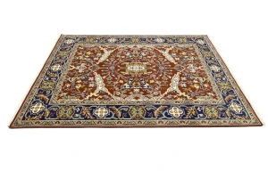 Rusty Red Floral 8X10 Oushak Chobi Oriental Rug