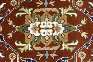 Rusty Red Floral 8X10 Oushak Chobi Oriental Rug