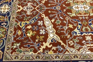 Rusty Red Floral 8X10 Oushak Chobi Oriental Rug